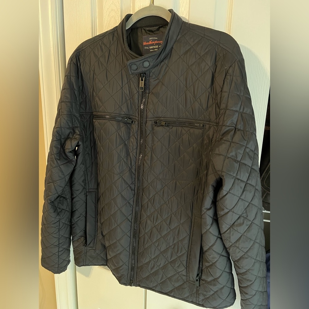 Weatherproof Vintage Large Black Diamond Quilted Coat